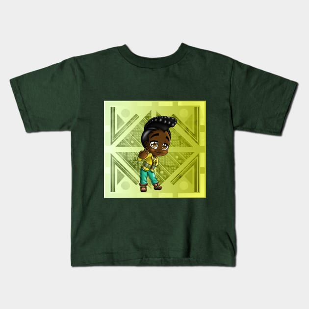 Sweet African American Boy Kids T-Shirt by treasured-gift